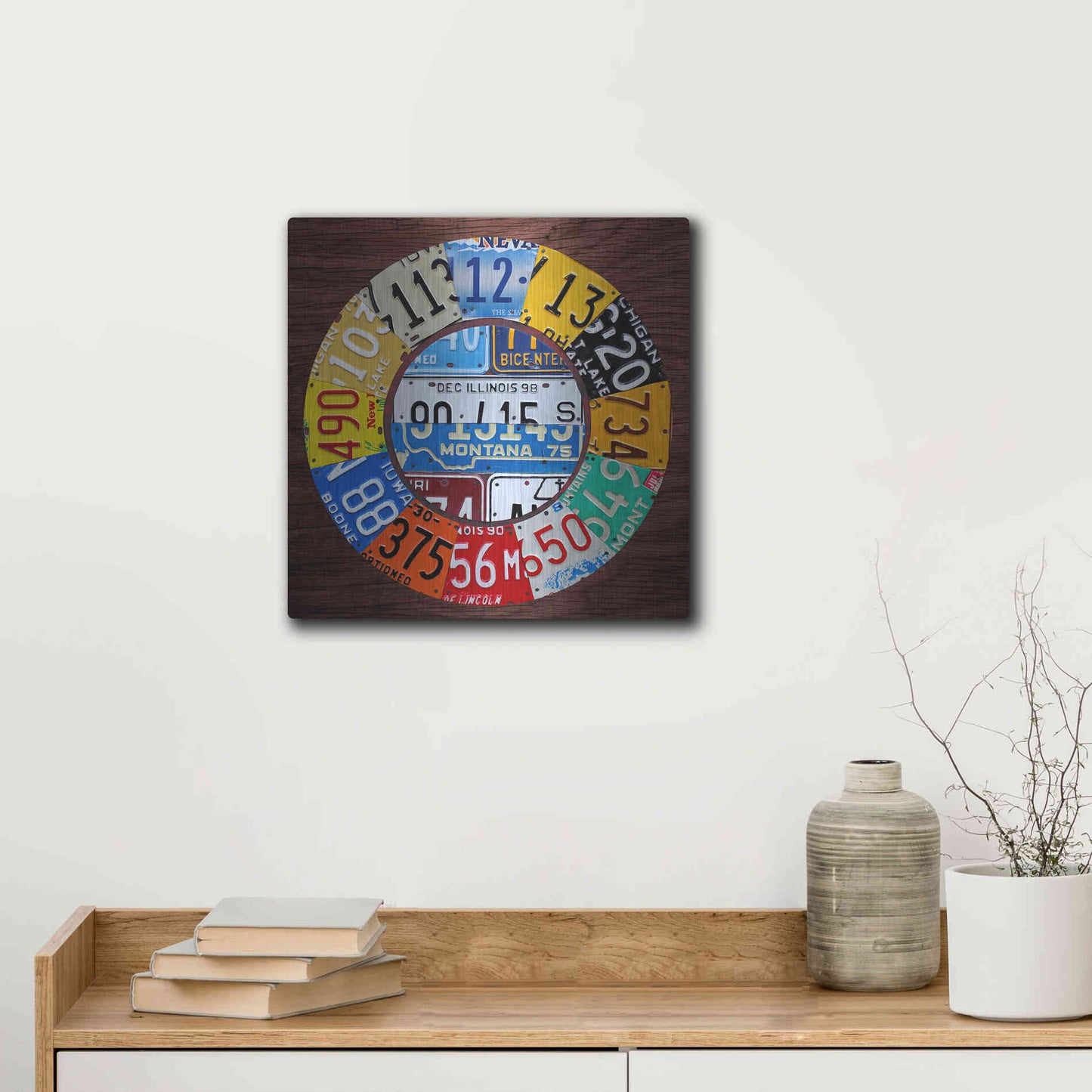 Luxe Metal Art 'Clock Square' by Design Turnpike, Metal Wall Art,12x12