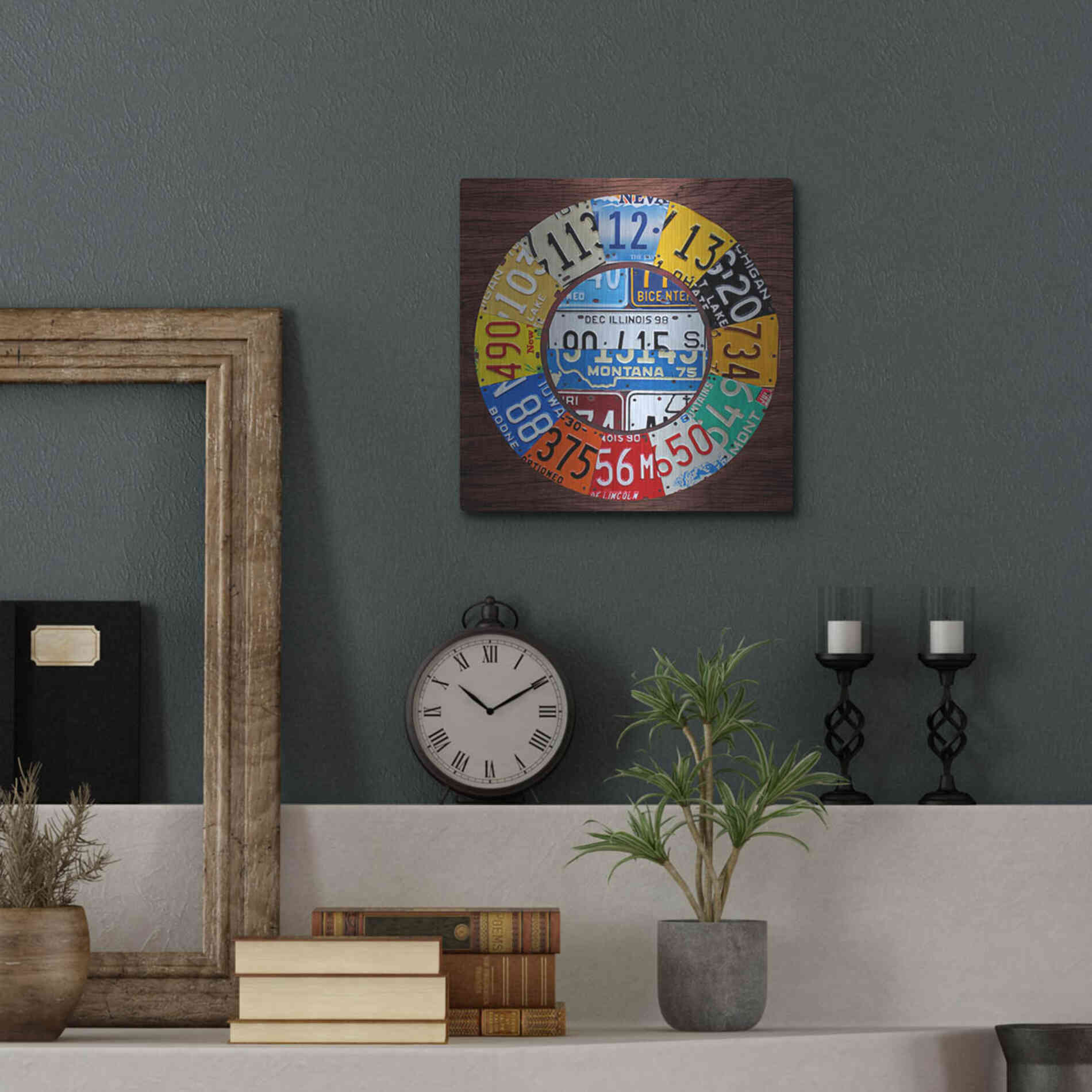 Luxe Metal Art 'Clock Square' by Design Turnpike, Metal Wall Art,12x12
