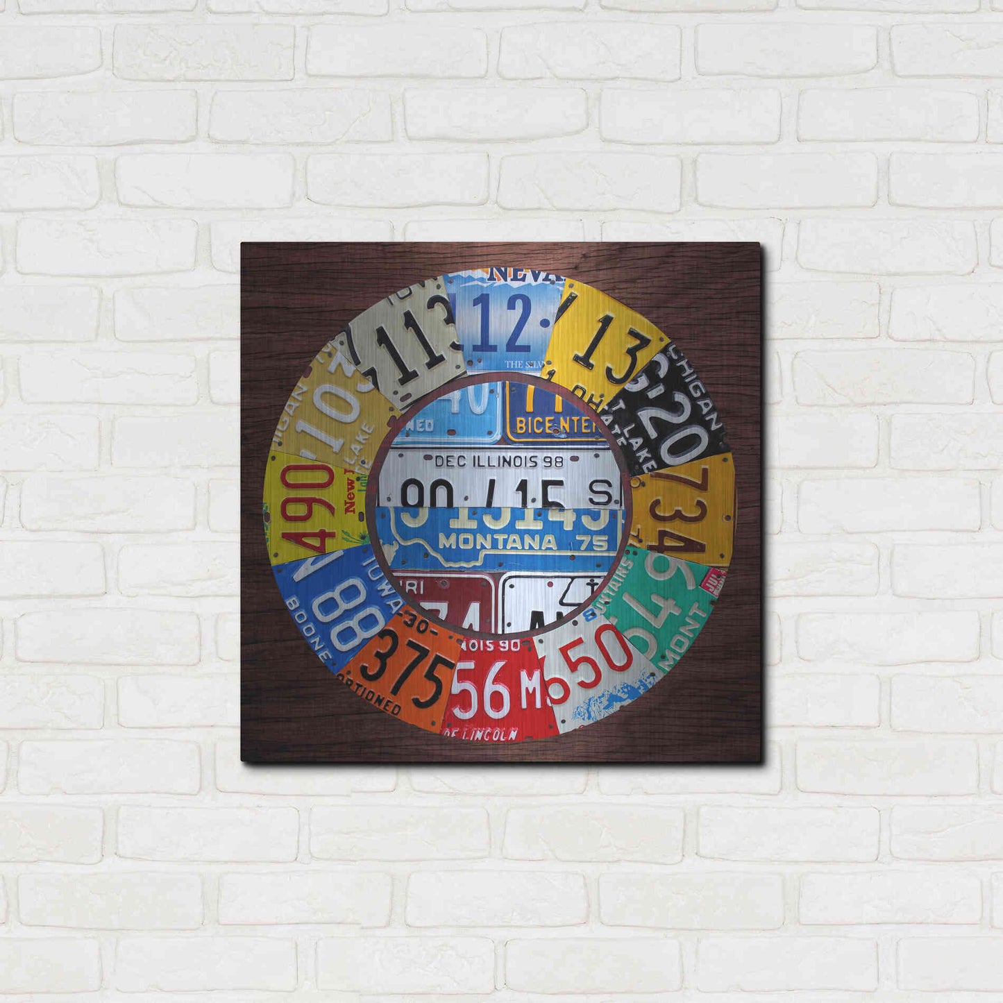 Luxe Metal Art 'Clock Square' by Design Turnpike, Metal Wall Art,24x24