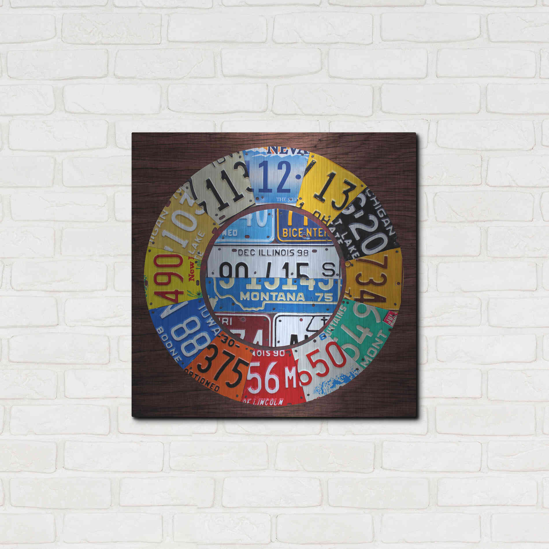 Luxe Metal Art 'Clock Square' by Design Turnpike, Metal Wall Art,24x24