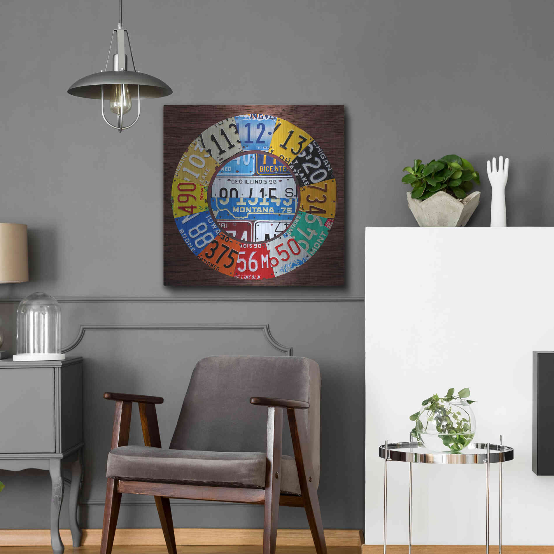 Luxe Metal Art 'Clock Square' by Design Turnpike, Metal Wall Art,24x24