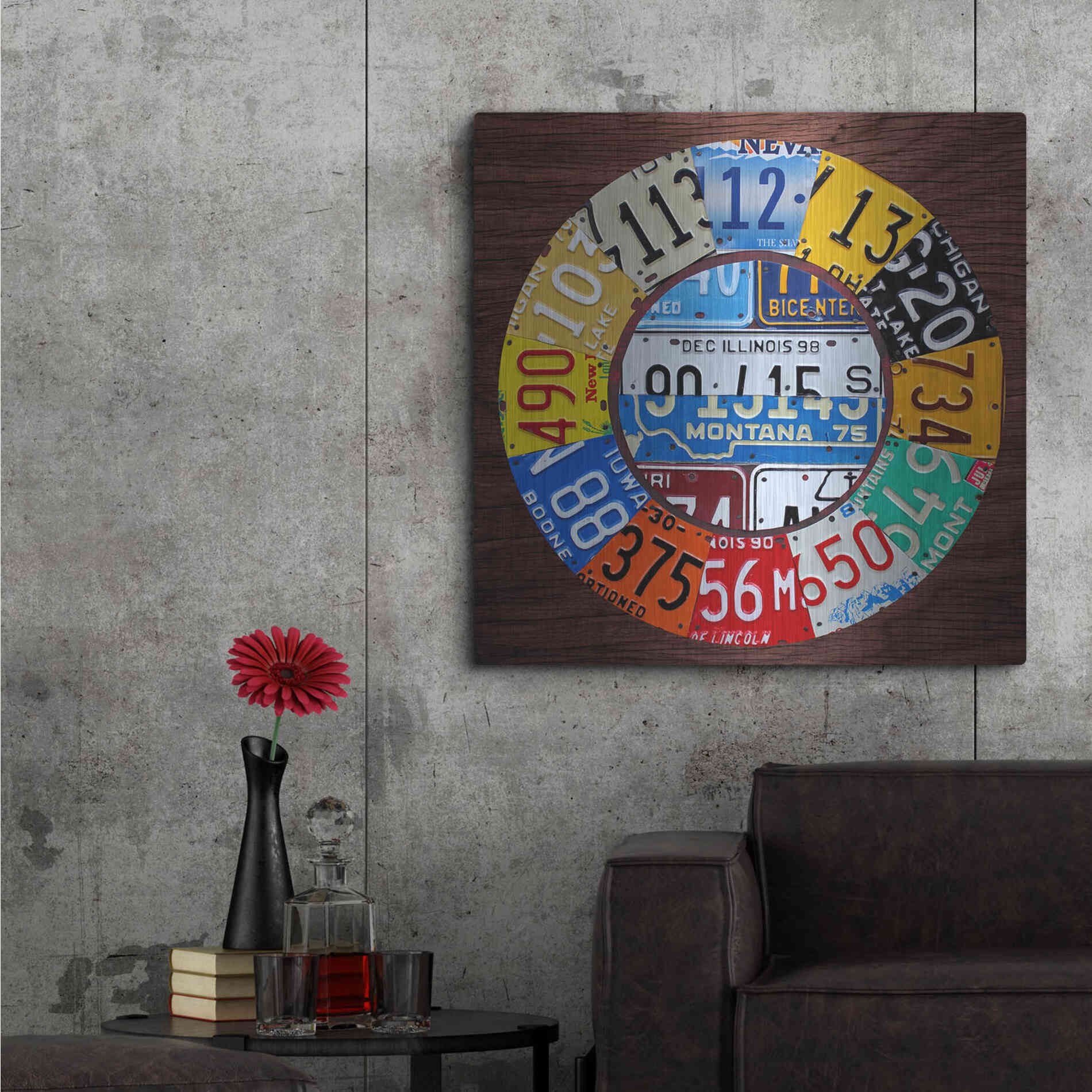 Luxe Metal Art 'Clock Square' by Design Turnpike, Metal Wall Art,36x36