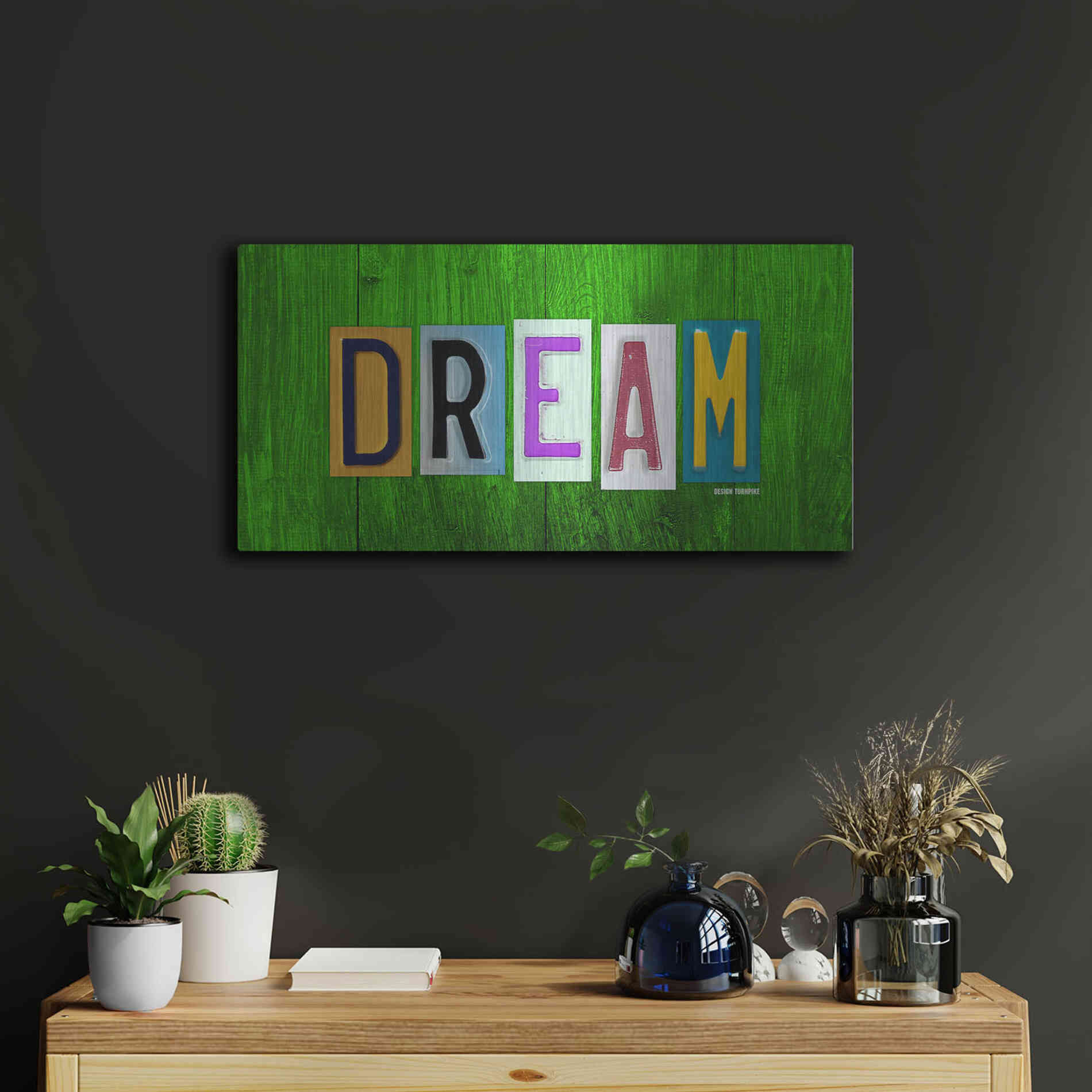 Luxe Metal Art 'Dream' by Design Turnpike, Metal Wall Art,24x12