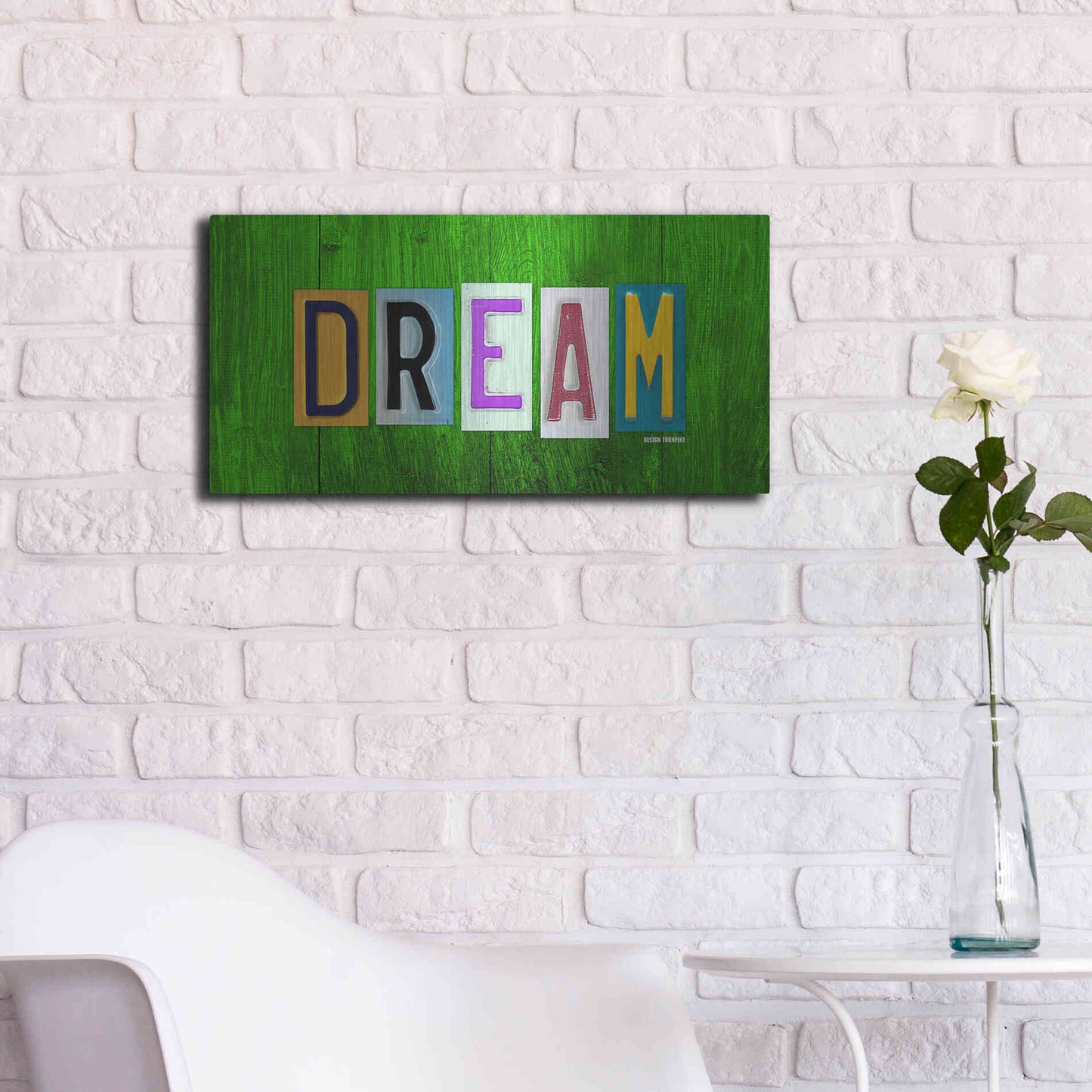 Luxe Metal Art 'Dream' by Design Turnpike, Metal Wall Art,24x12