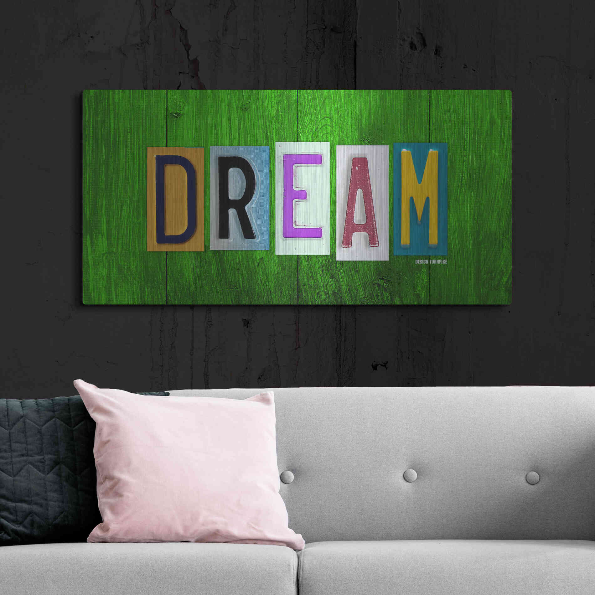Luxe Metal Art 'Dream' by Design Turnpike, Metal Wall Art,48x24