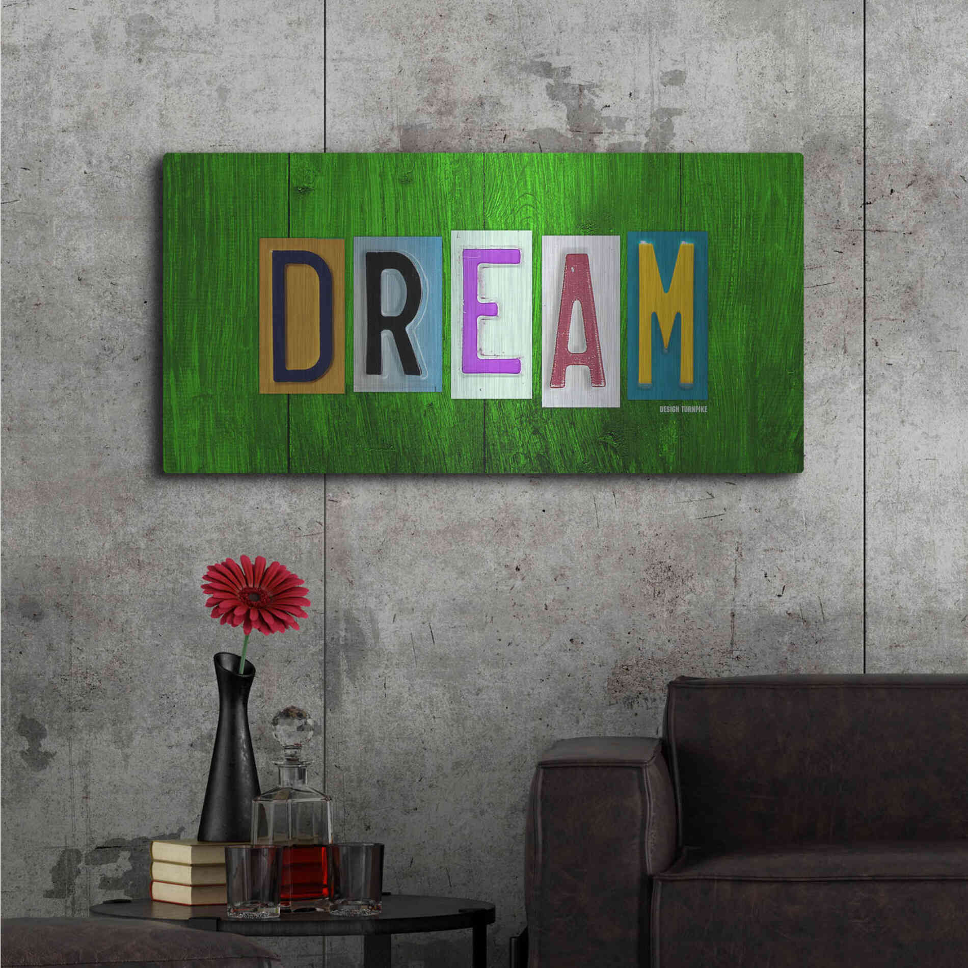 Luxe Metal Art 'Dream' by Design Turnpike, Metal Wall Art,48x24