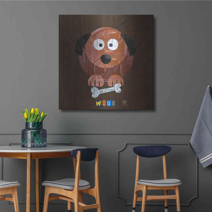 Luxe Metal Art 'Woof The Dog' by Design Turnpike, Metal Wall Art,36x36