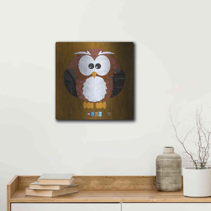 Luxe Metal Art 'Hoot The Owl' by Design Turnpike, Metal Wall Art,12x12
