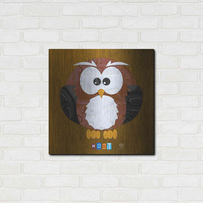 Luxe Metal Art 'Hoot The Owl' by Design Turnpike, Metal Wall Art,24x24