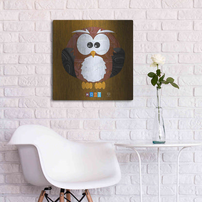 Luxe Metal Art 'Hoot The Owl' by Design Turnpike, Metal Wall Art,24x24