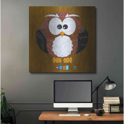 Luxe Metal Art 'Hoot The Owl' by Design Turnpike, Metal Wall Art,36x36