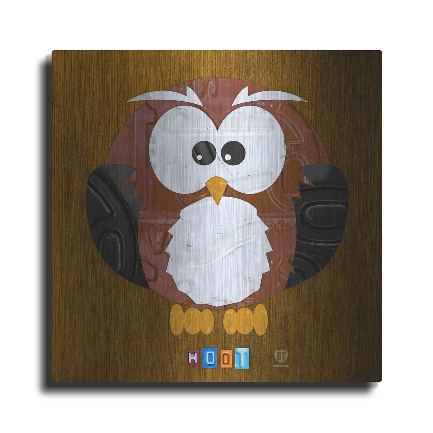 Luxe Metal Art 'Hoot The Owl' by Design Turnpike, Metal Wall Art