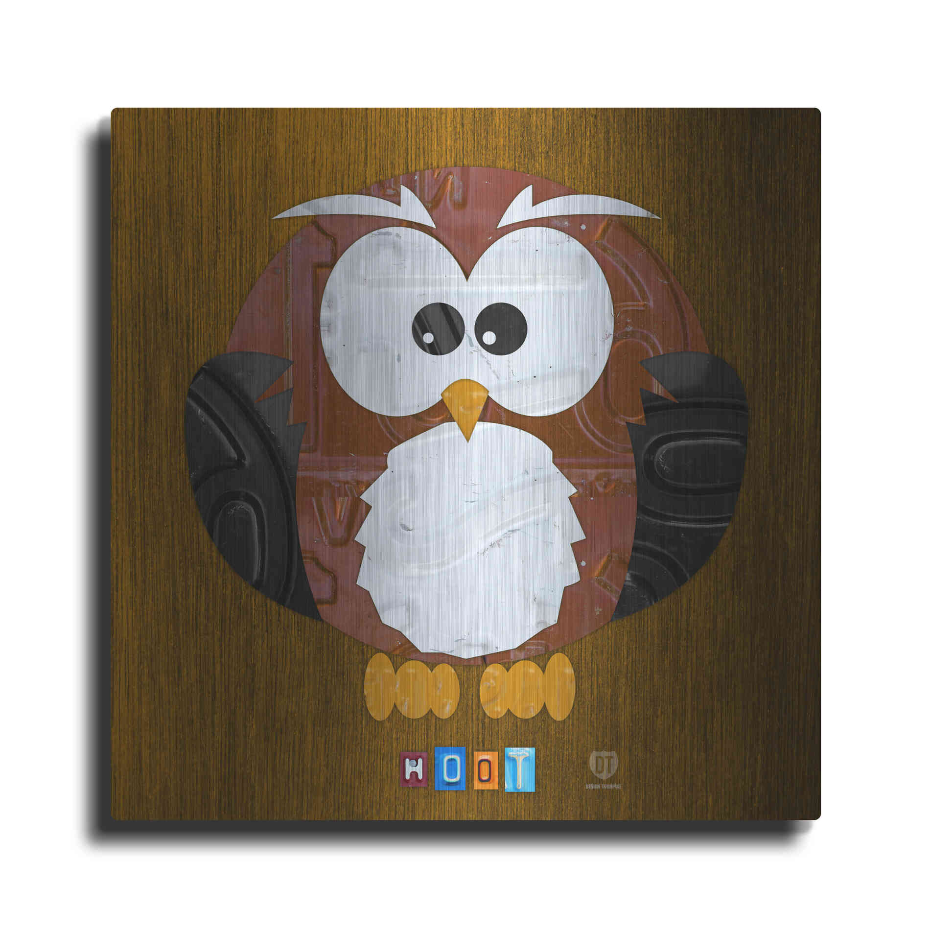 Luxe Metal Art 'Hoot The Owl' by Design Turnpike, Metal Wall Art