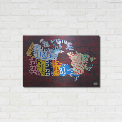 Luxe Metal Art 'Canada License Plate Map' by Design Turnpike, Metal Wall Art,36x24