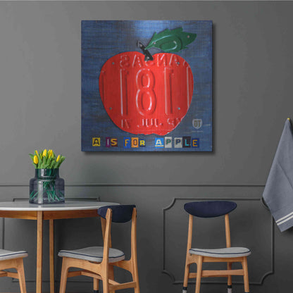 Luxe Metal Art 'Apple' by Design Turnpike, Metal Wall Art,36x36