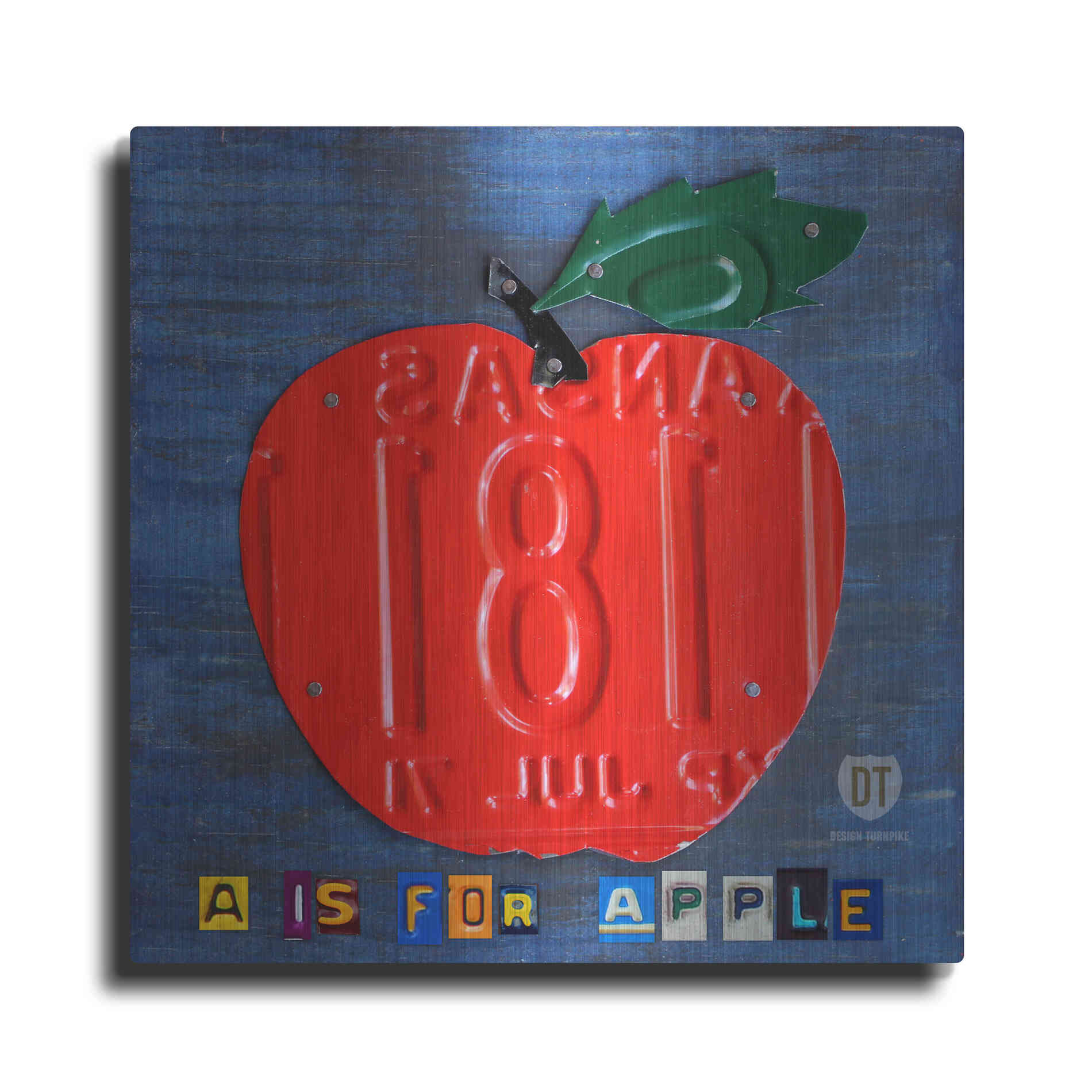 Luxe Metal Art 'Apple' by Design Turnpike, Metal Wall Art