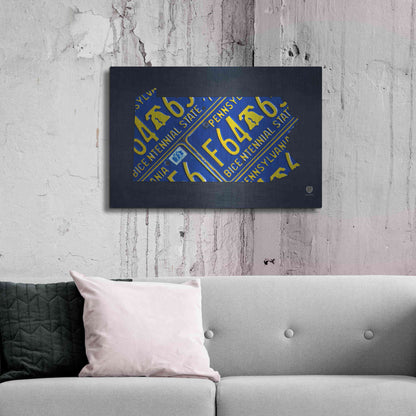 Luxe Metal Art 'Pennsylvania License Plate Map' by Design Turnpike, Metal Wall Art,36x24