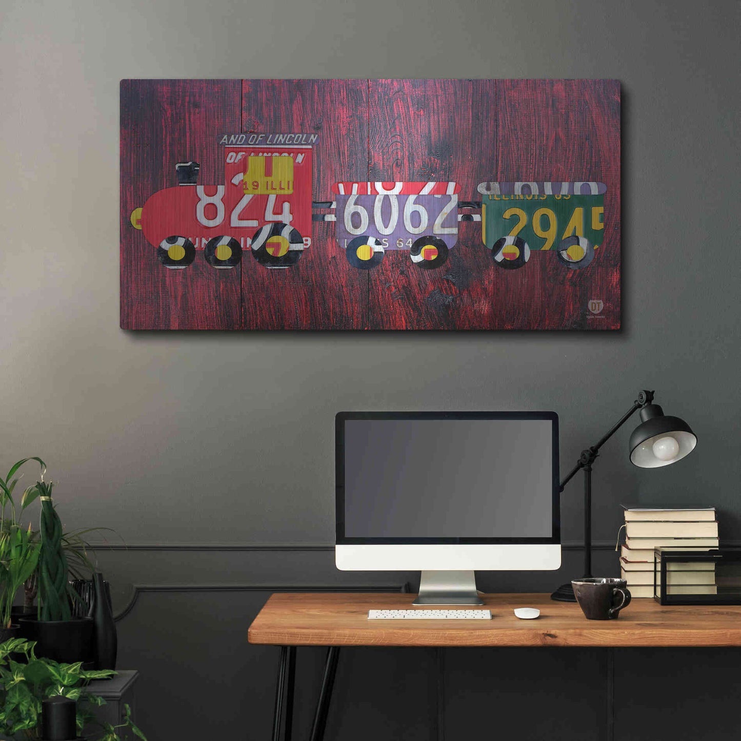 Luxe Metal Art 'Choo Choo' by Design Turnpike, Metal Wall Art,48x24