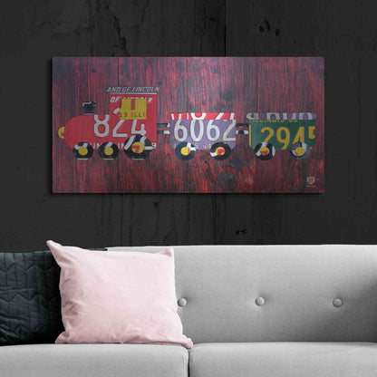 Luxe Metal Art 'Choo Choo' by Design Turnpike, Metal Wall Art,48x24