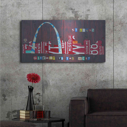 Luxe Metal Art 'St. Louis Skyline' by Design Turnpike, Metal Wall Art,48x24