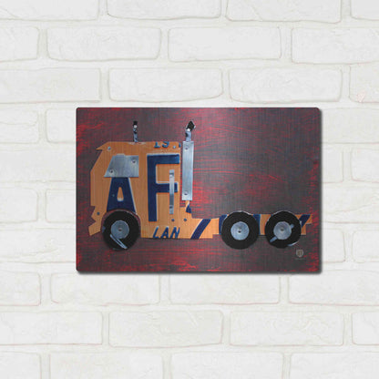 Luxe Metal Art 'Semi Truck License Plate Art' by Design Turnpike, Metal Wall Art,16x12