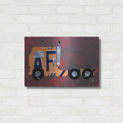 Luxe Metal Art 'Semi Truck License Plate Art' by Design Turnpike, Metal Wall Art,24x16