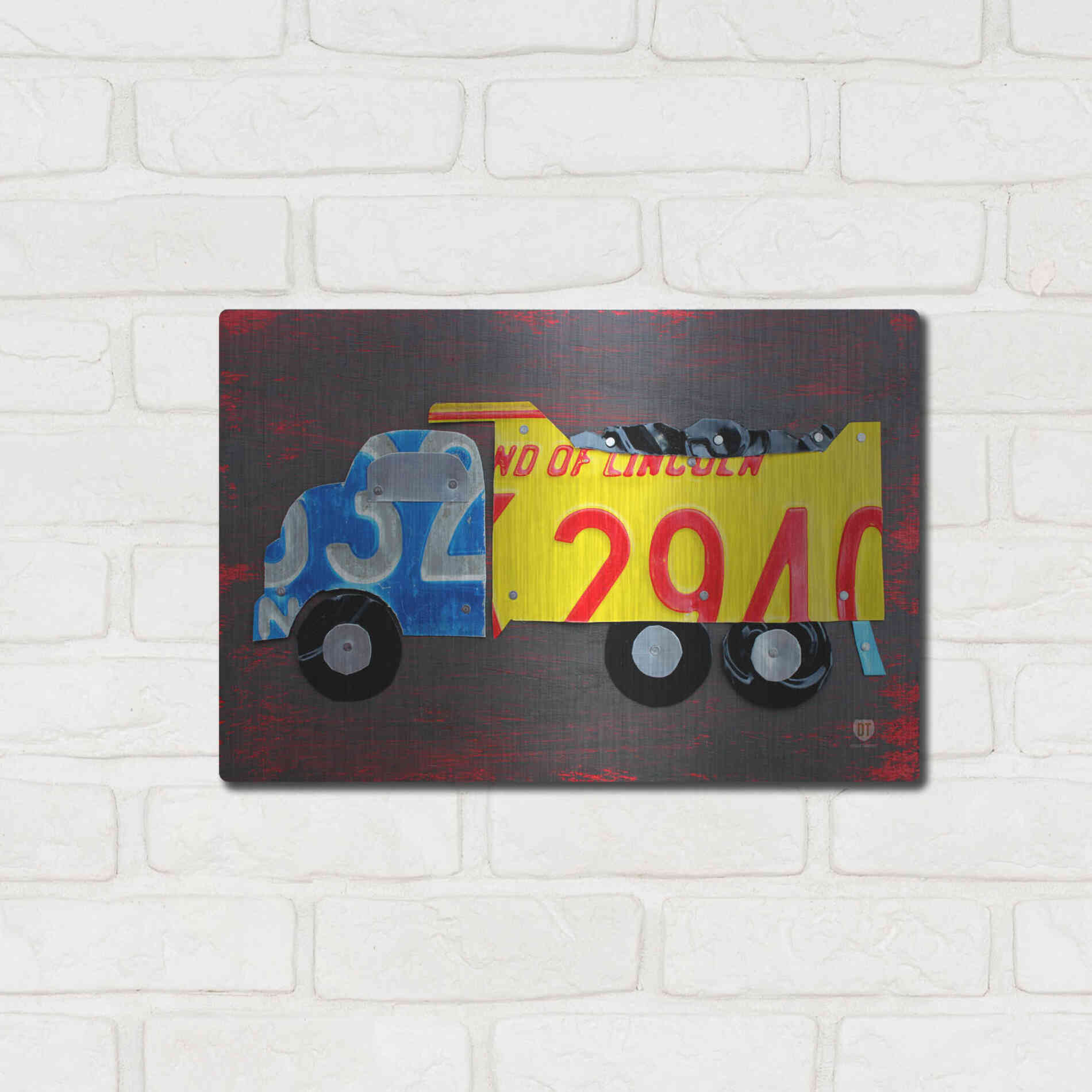 Luxe Metal Art 'Dump Truck' by Design Turnpike, Metal Wall Art,16x12