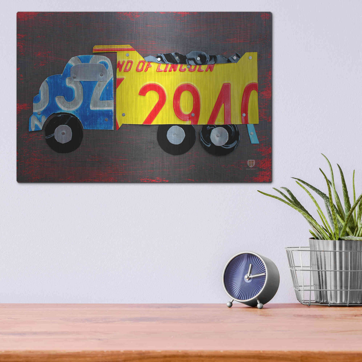 Luxe Metal Art 'Dump Truck' by Design Turnpike, Metal Wall Art,16x12