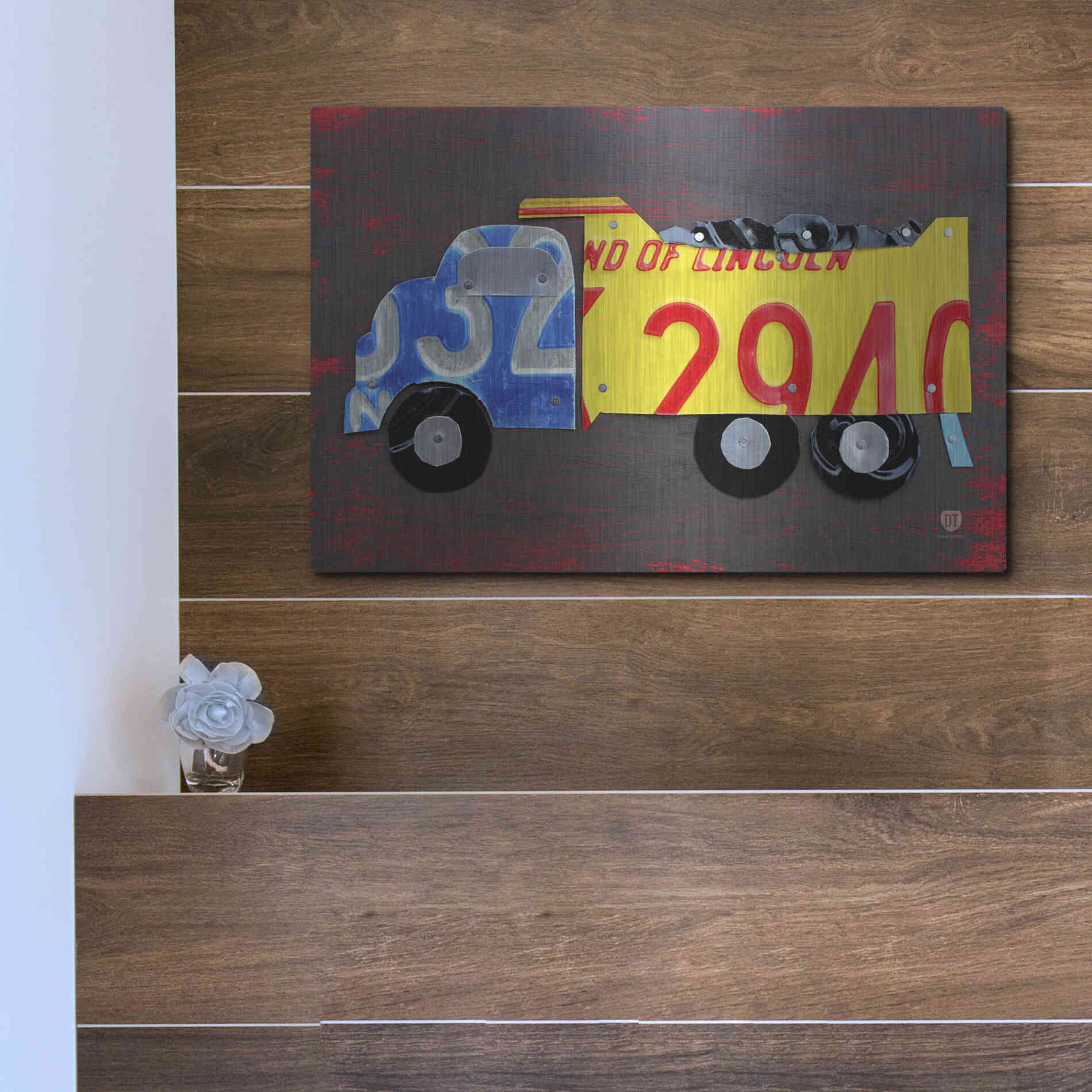 Luxe Metal Art 'Dump Truck' by Design Turnpike, Metal Wall Art,16x12