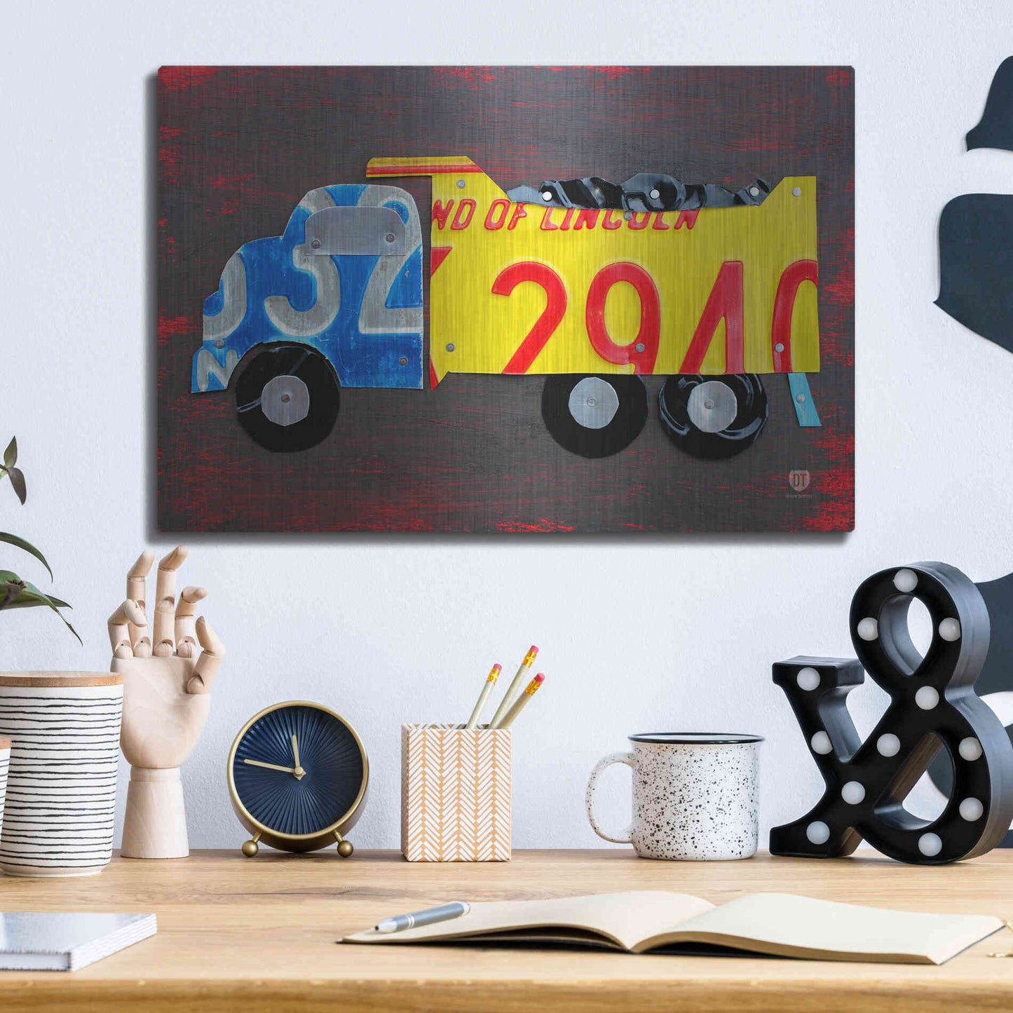 Luxe Metal Art 'Dump Truck' by Design Turnpike, Metal Wall Art,16x12