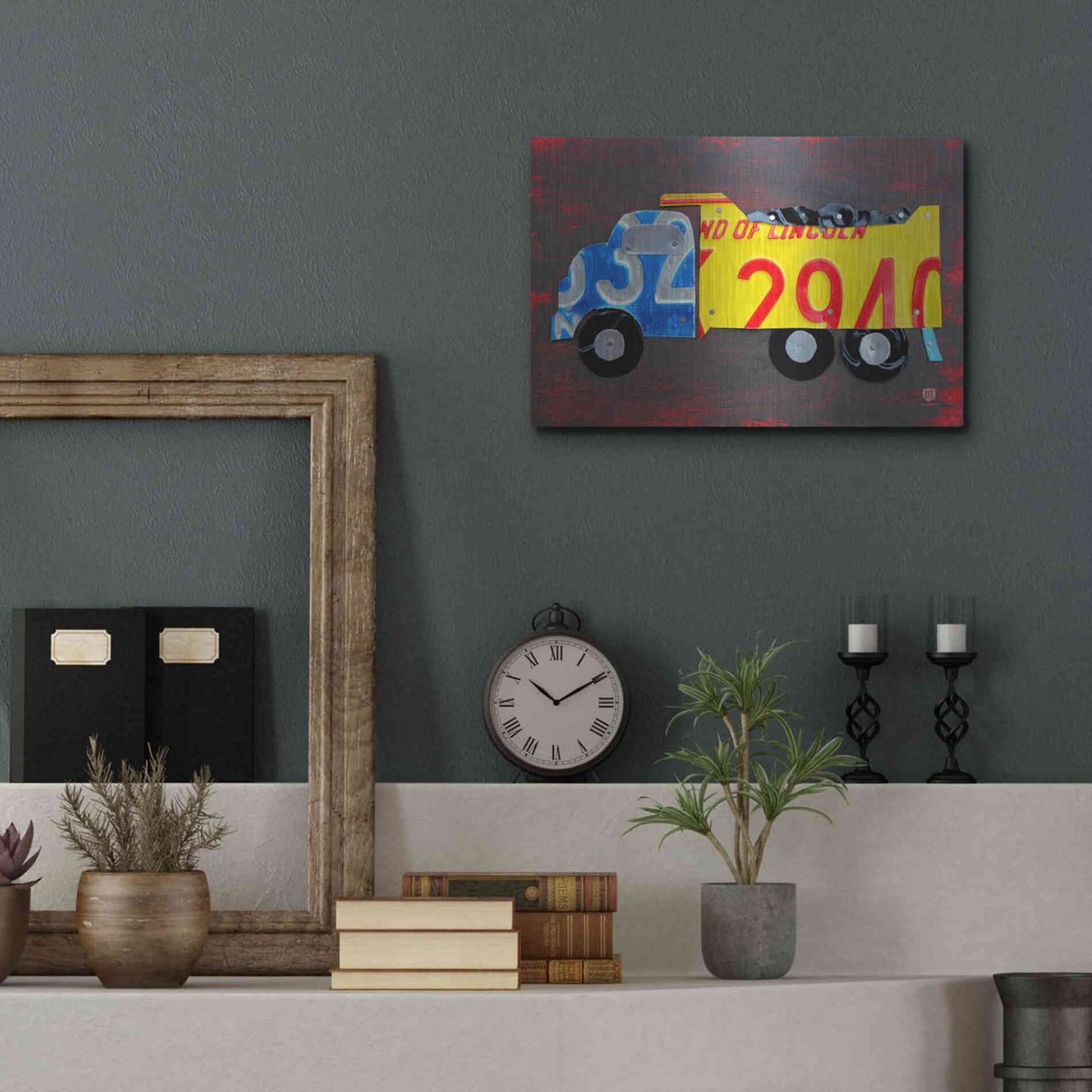 Luxe Metal Art 'Dump Truck' by Design Turnpike, Metal Wall Art,16x12