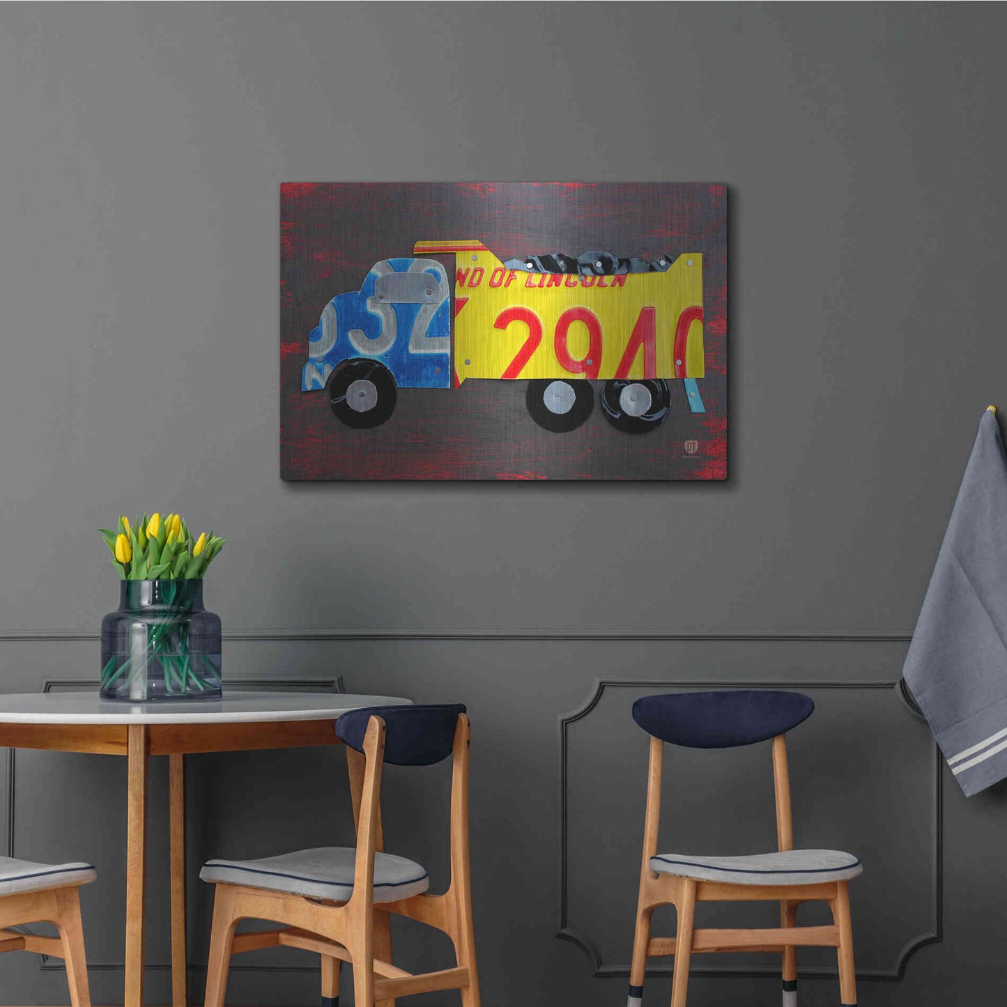 Luxe Metal Art 'Dump Truck' by Design Turnpike, Metal Wall Art,36x24