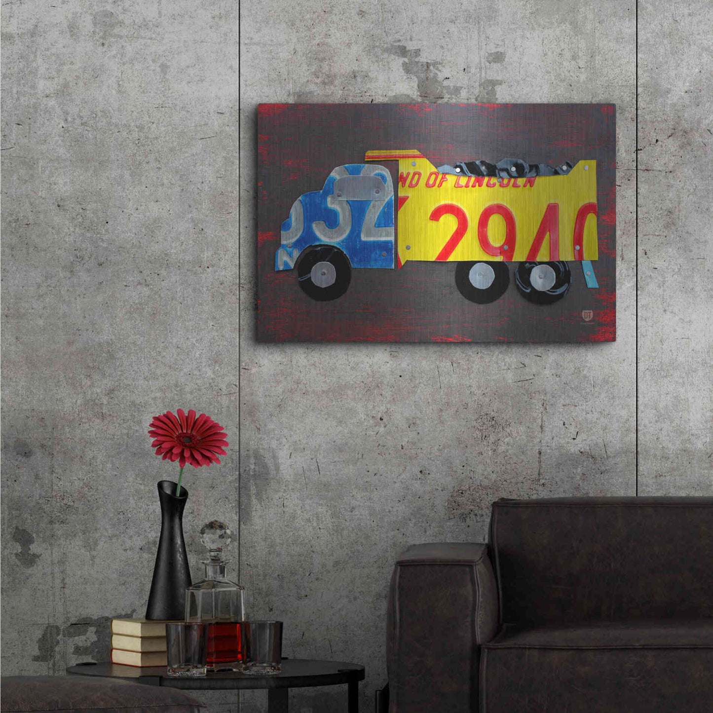 Luxe Metal Art 'Dump Truck' by Design Turnpike, Metal Wall Art,36x24