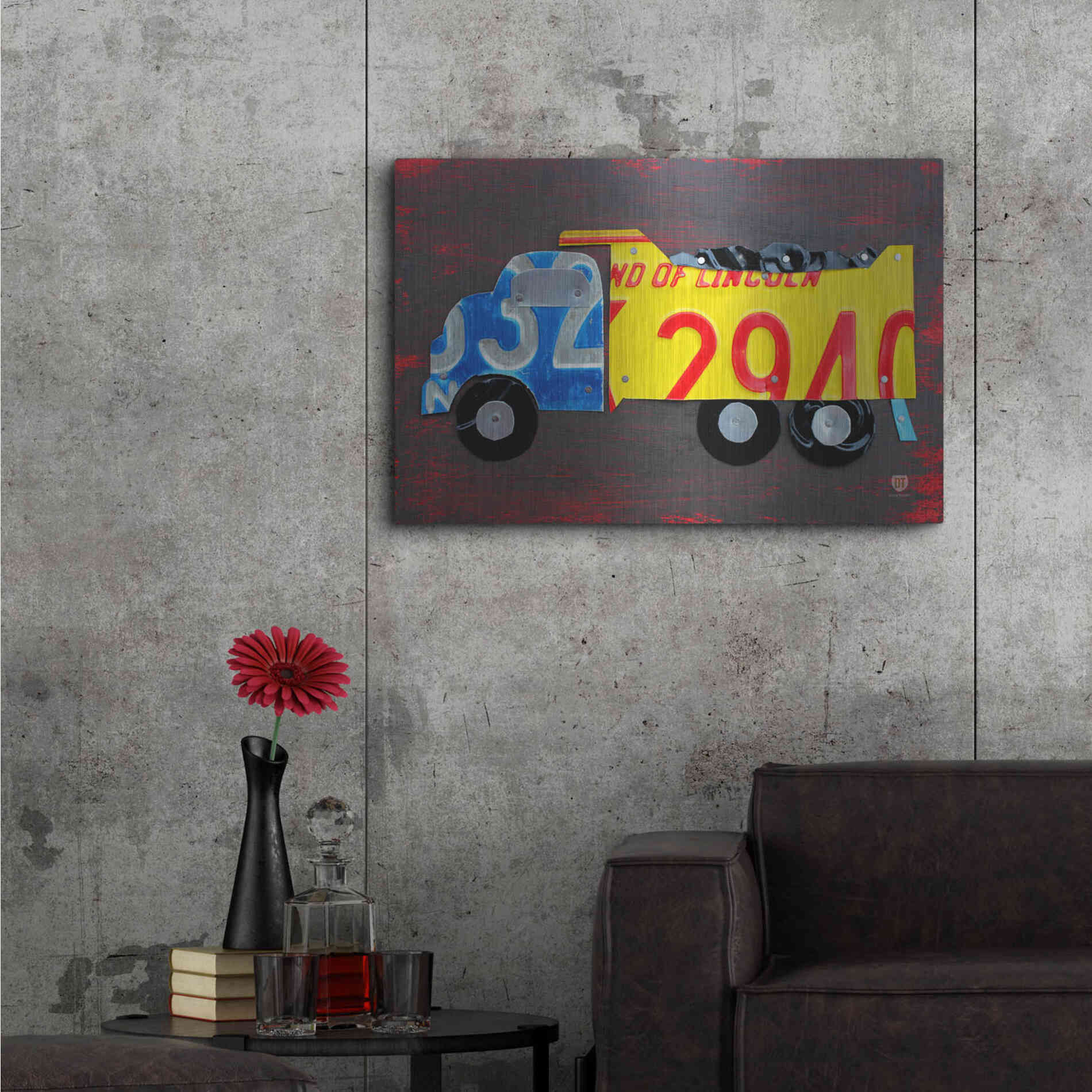 Luxe Metal Art 'Dump Truck' by Design Turnpike, Metal Wall Art,36x24