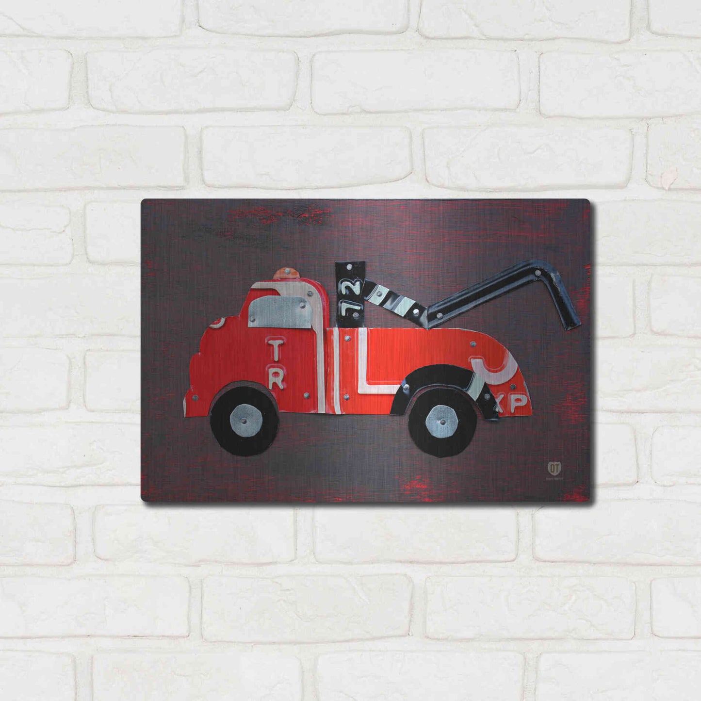 Luxe Metal Art 'Tow Truck' by Design Turnpike, Metal Wall Art,16x12