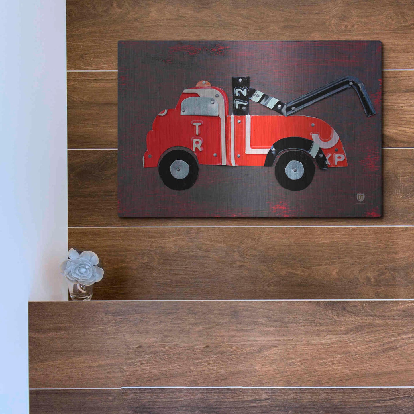 Luxe Metal Art 'Tow Truck' by Design Turnpike, Metal Wall Art,16x12