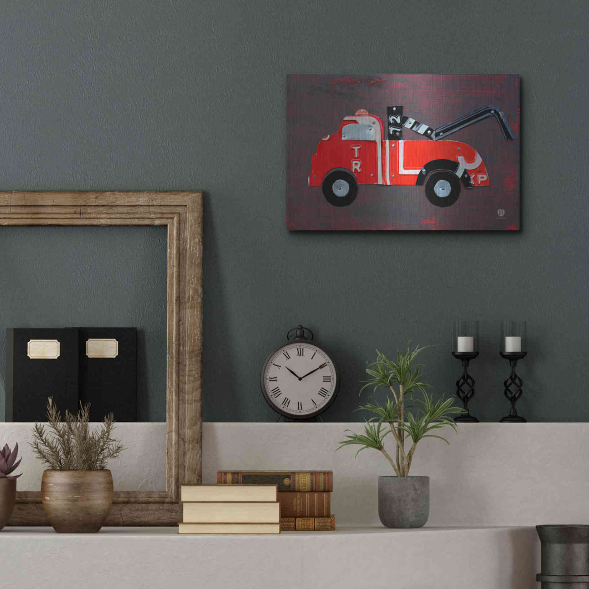 Luxe Metal Art 'Tow Truck' by Design Turnpike, Metal Wall Art,16x12