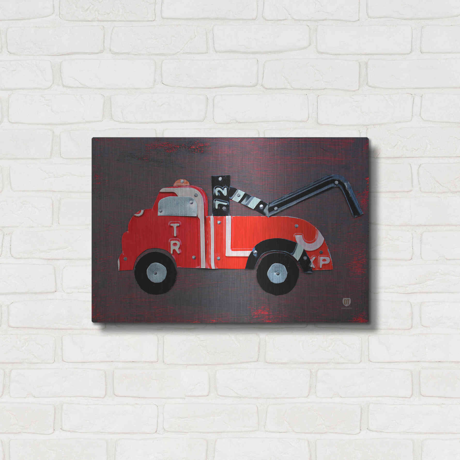 Luxe Metal Art 'Tow Truck' by Design Turnpike, Metal Wall Art,24x16