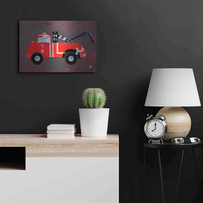 Luxe Metal Art 'Tow Truck' by Design Turnpike, Metal Wall Art,24x16