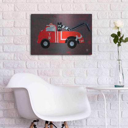 Luxe Metal Art 'Tow Truck' by Design Turnpike, Metal Wall Art,24x16