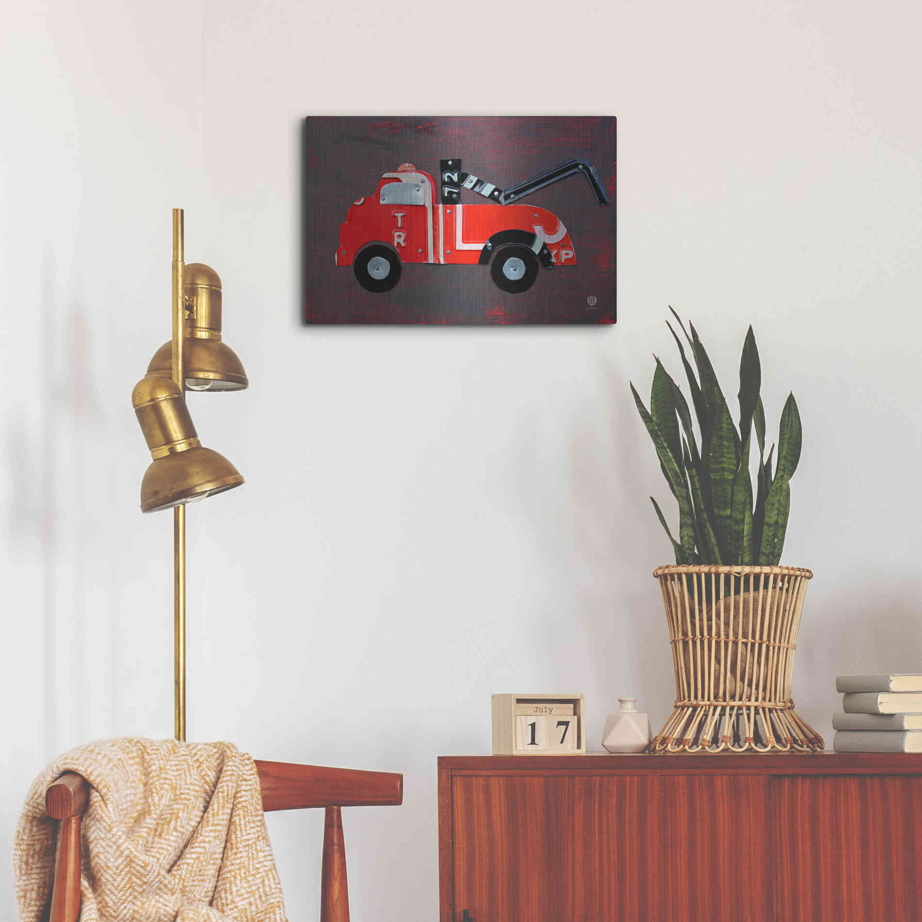 Luxe Metal Art 'Tow Truck' by Design Turnpike, Metal Wall Art,24x16