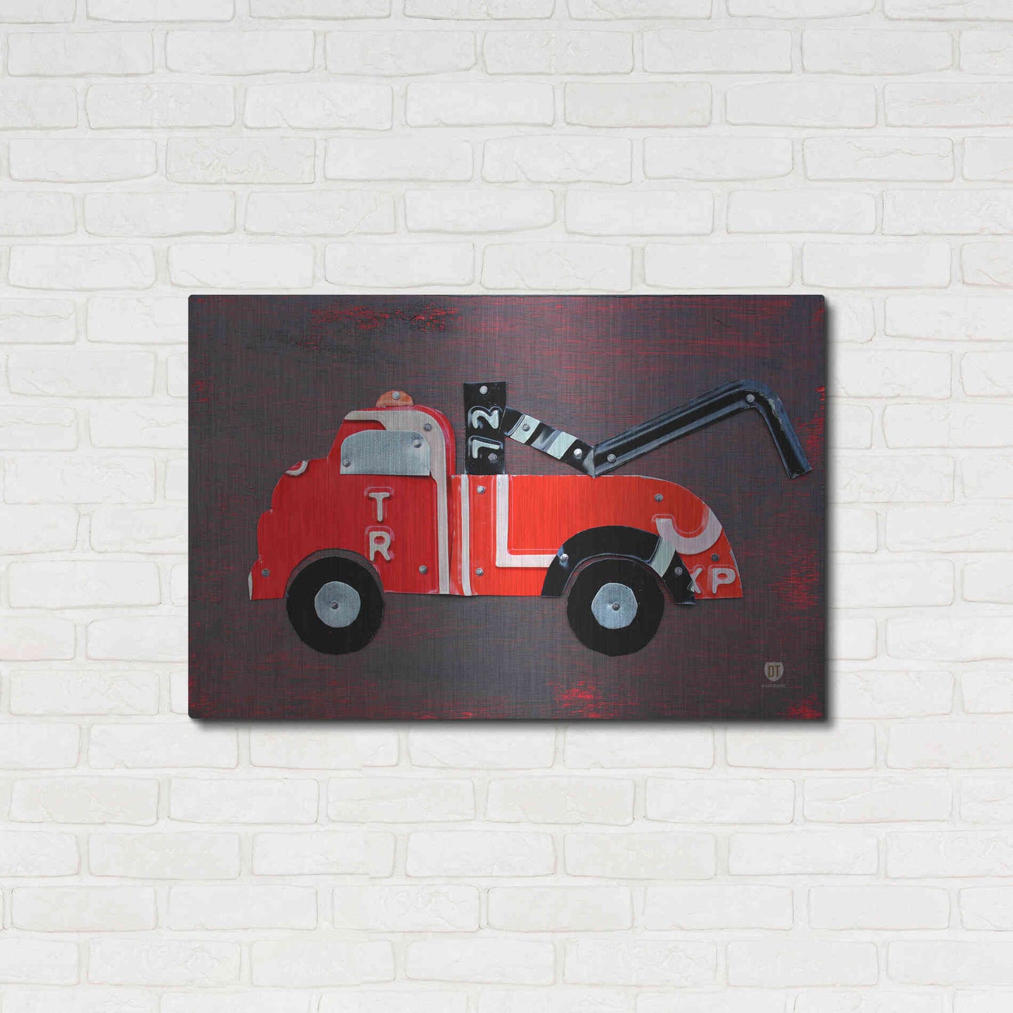 Luxe Metal Art 'Tow Truck' by Design Turnpike, Metal Wall Art,36x24