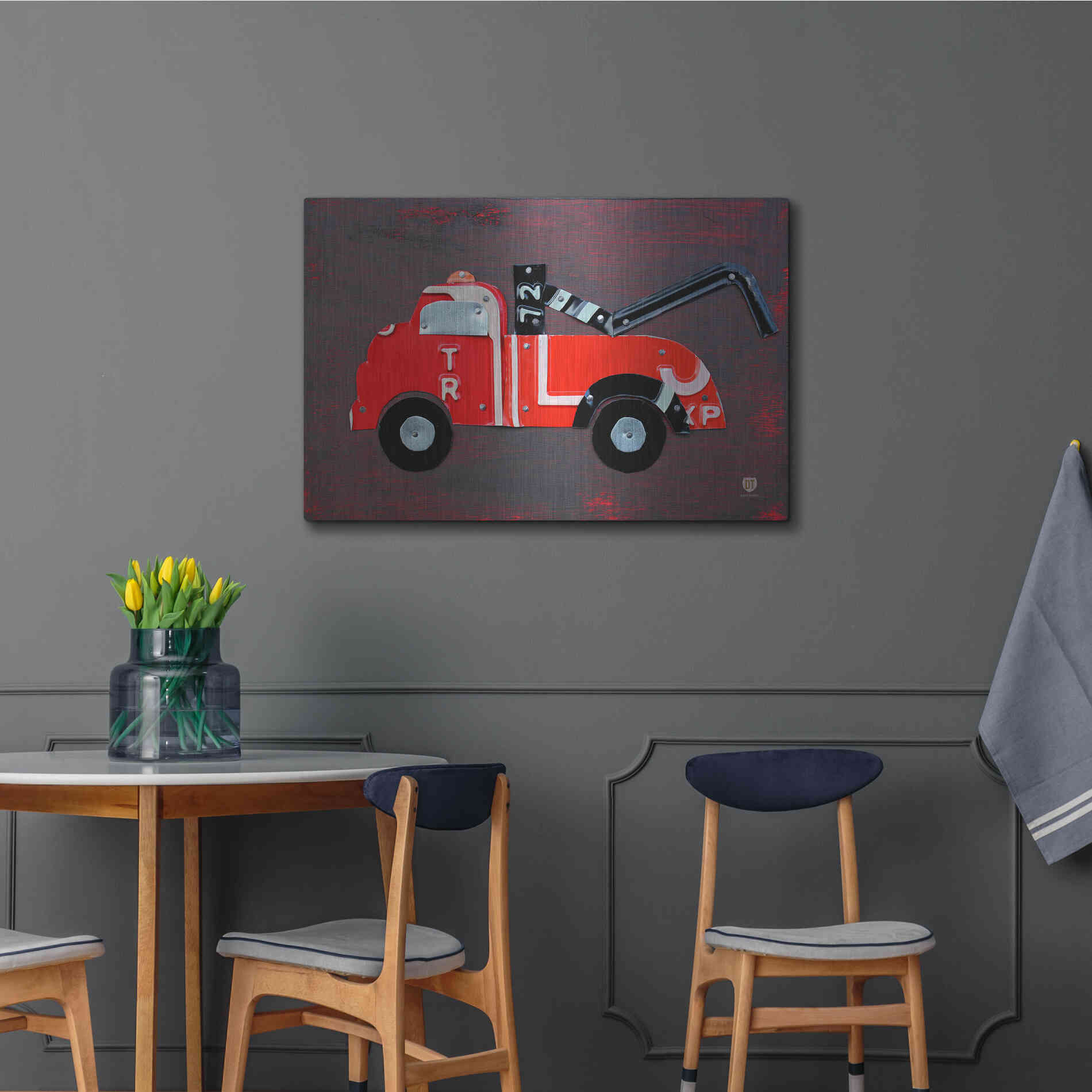 Luxe Metal Art 'Tow Truck' by Design Turnpike, Metal Wall Art,36x24