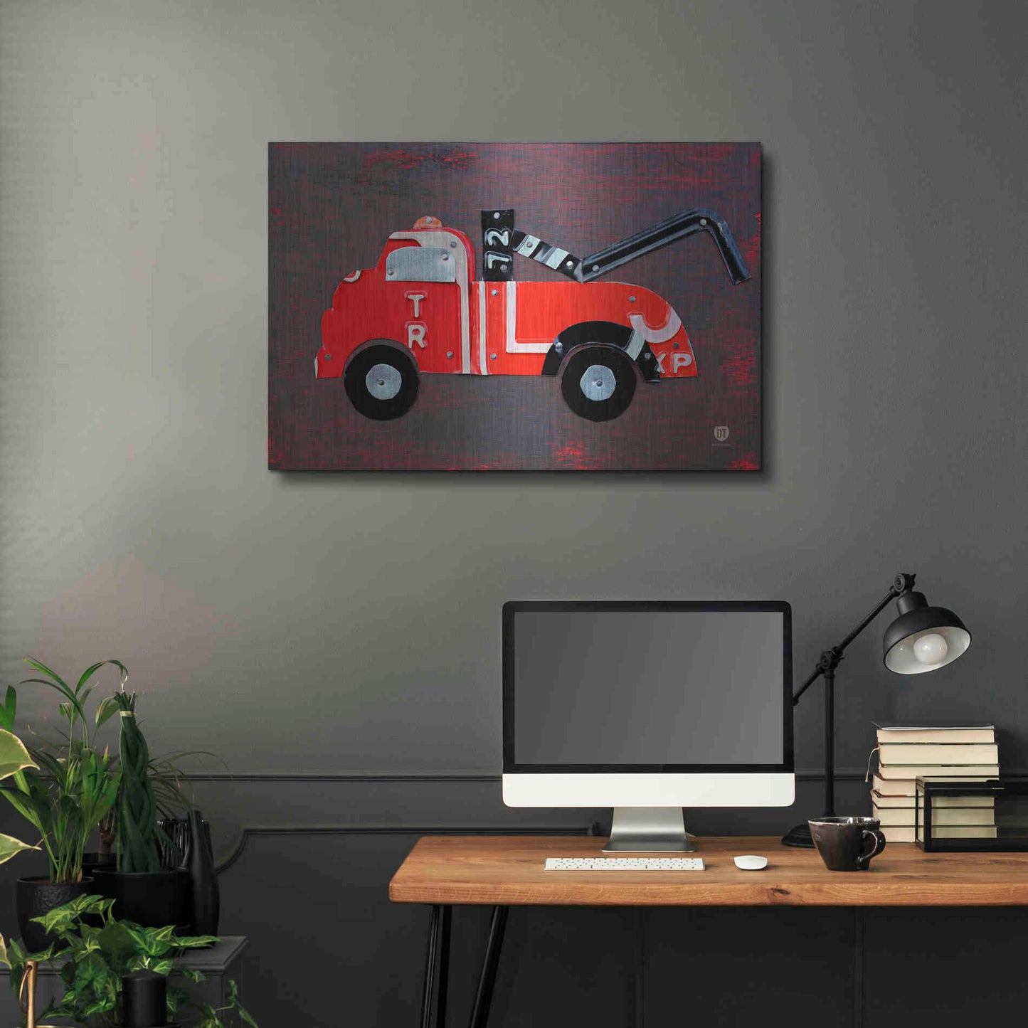 Luxe Metal Art 'Tow Truck' by Design Turnpike, Metal Wall Art,36x24