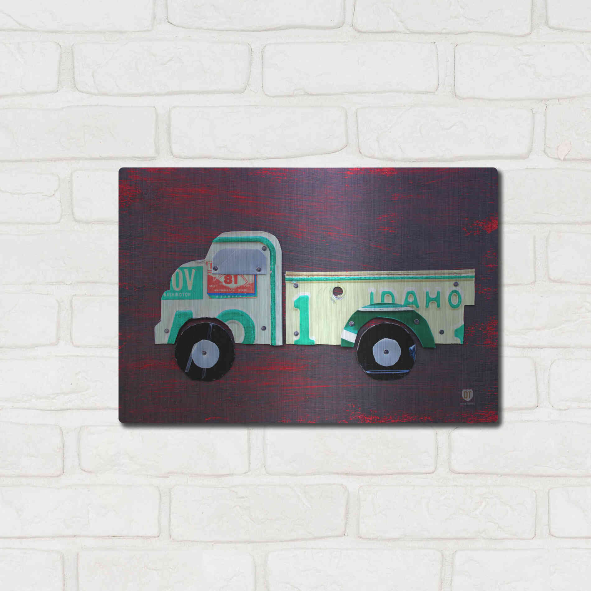 Luxe Metal Art 'Pickup Truck' by Design Turnpike, Metal Wall Art,16x12