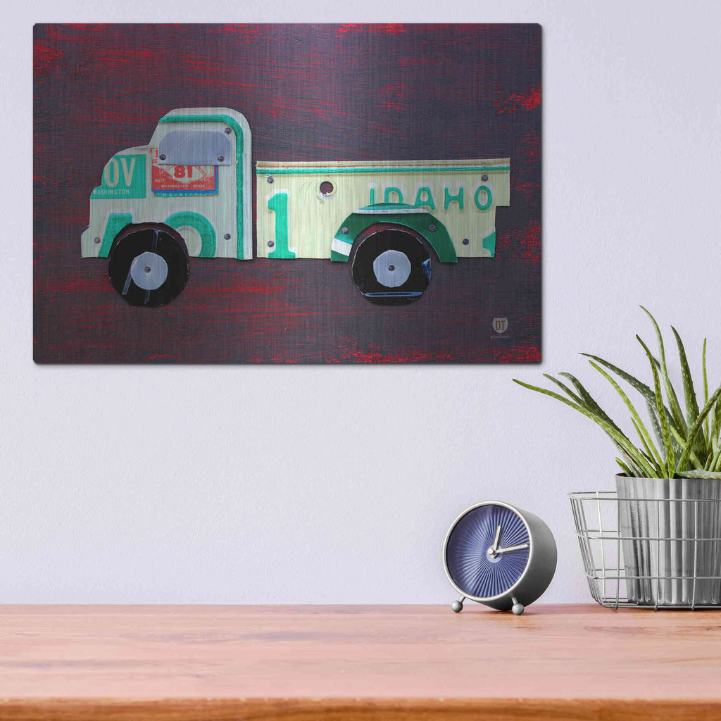 Luxe Metal Art 'Pickup Truck' by Design Turnpike, Metal Wall Art,16x12