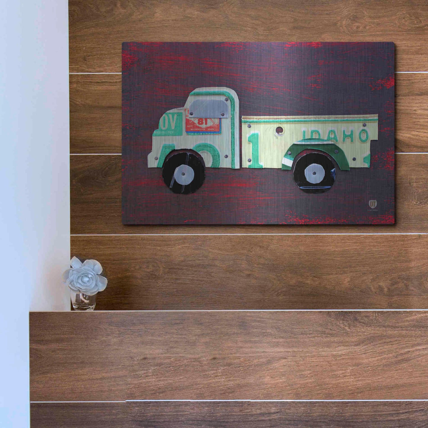 Luxe Metal Art 'Pickup Truck' by Design Turnpike, Metal Wall Art,16x12