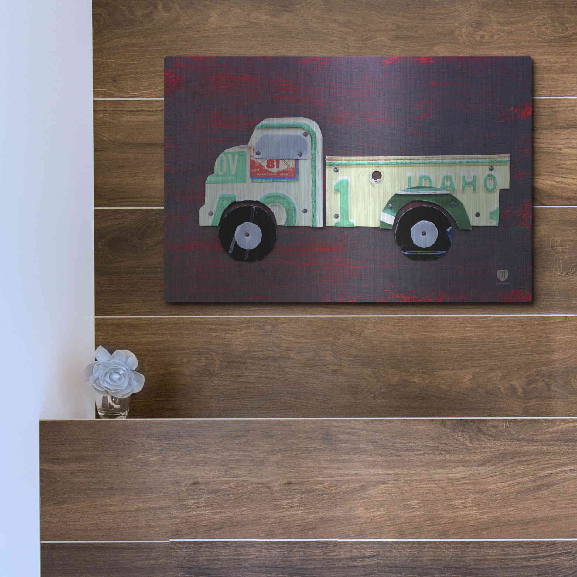 Luxe Metal Art 'Pickup Truck' by Design Turnpike, Metal Wall Art,16x12
