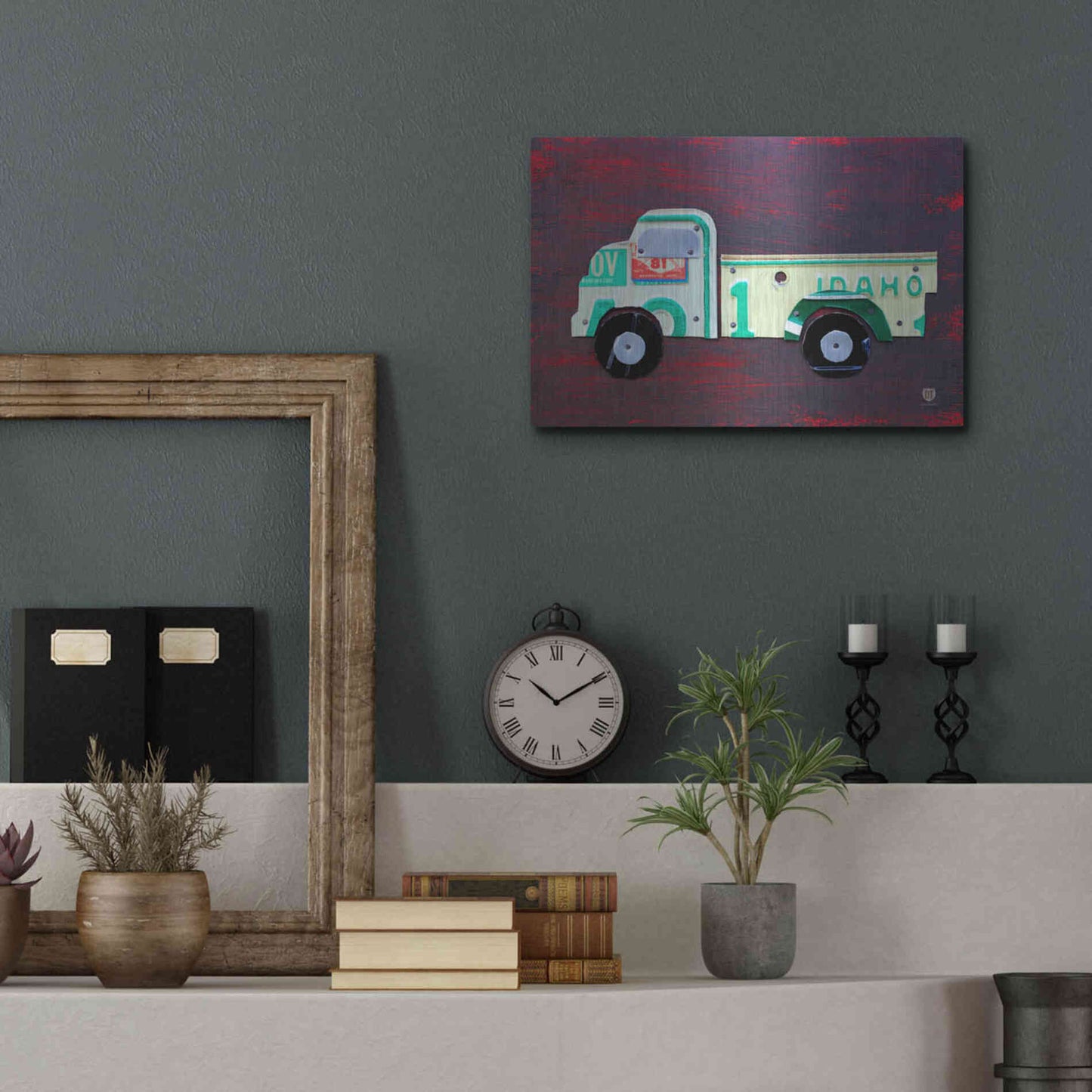 Luxe Metal Art 'Pickup Truck' by Design Turnpike, Metal Wall Art,16x12