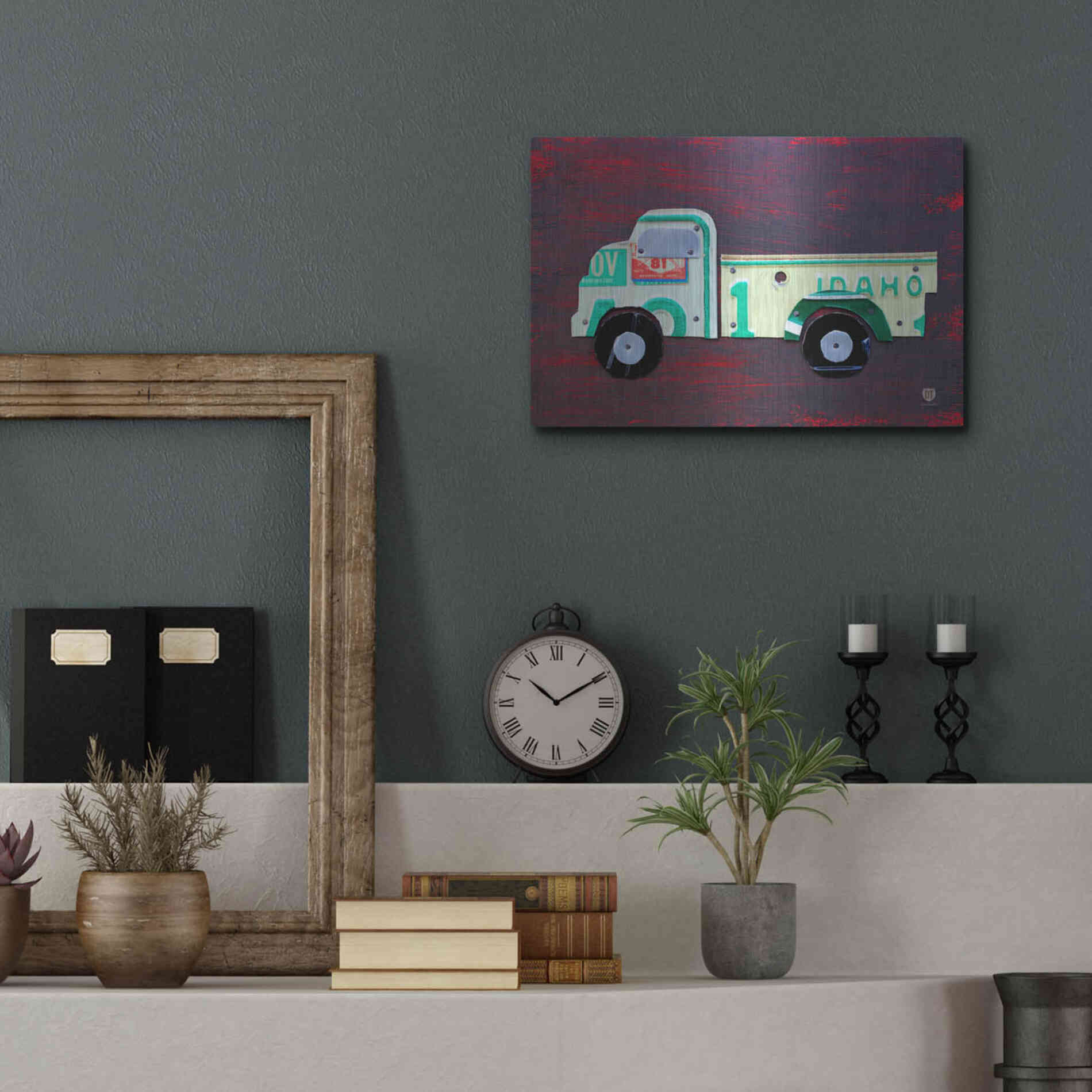 Luxe Metal Art 'Pickup Truck' by Design Turnpike, Metal Wall Art,16x12